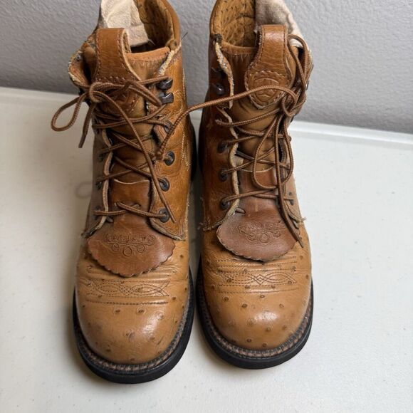 Ariat Boots Womens Size 6 Ostrich Western Leather Cowboy Boots - Picture 3 of 10